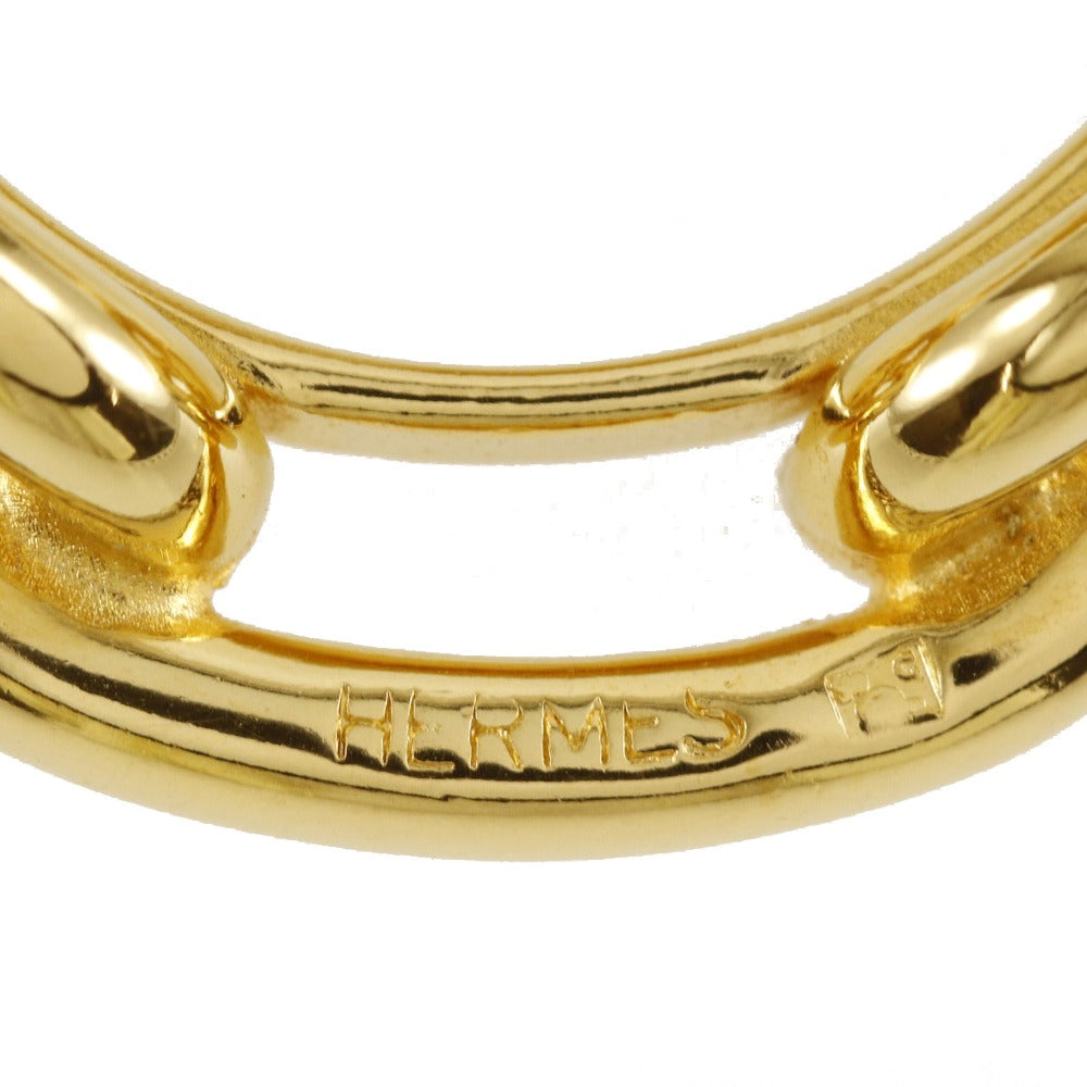 Hermes Gold Plated Scarf Ring