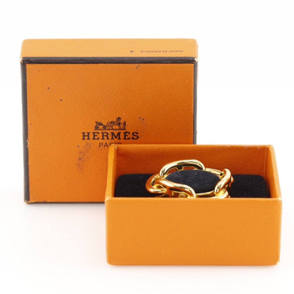 Hermes Gold Plated Scarf Ring