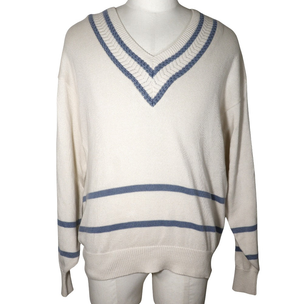 Dior Cotton V-Neck Sports Sweater