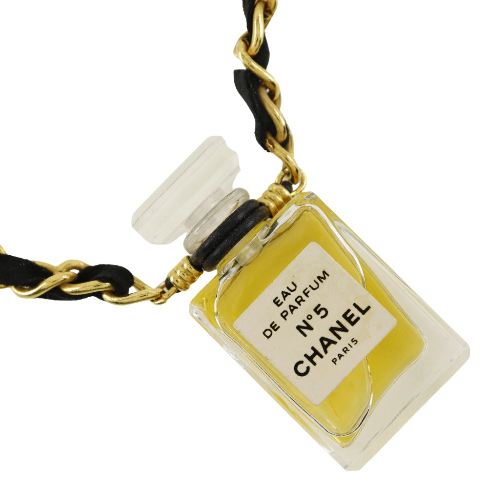 Chanel No.5 Perfume Bottle Necklace Gold Plated