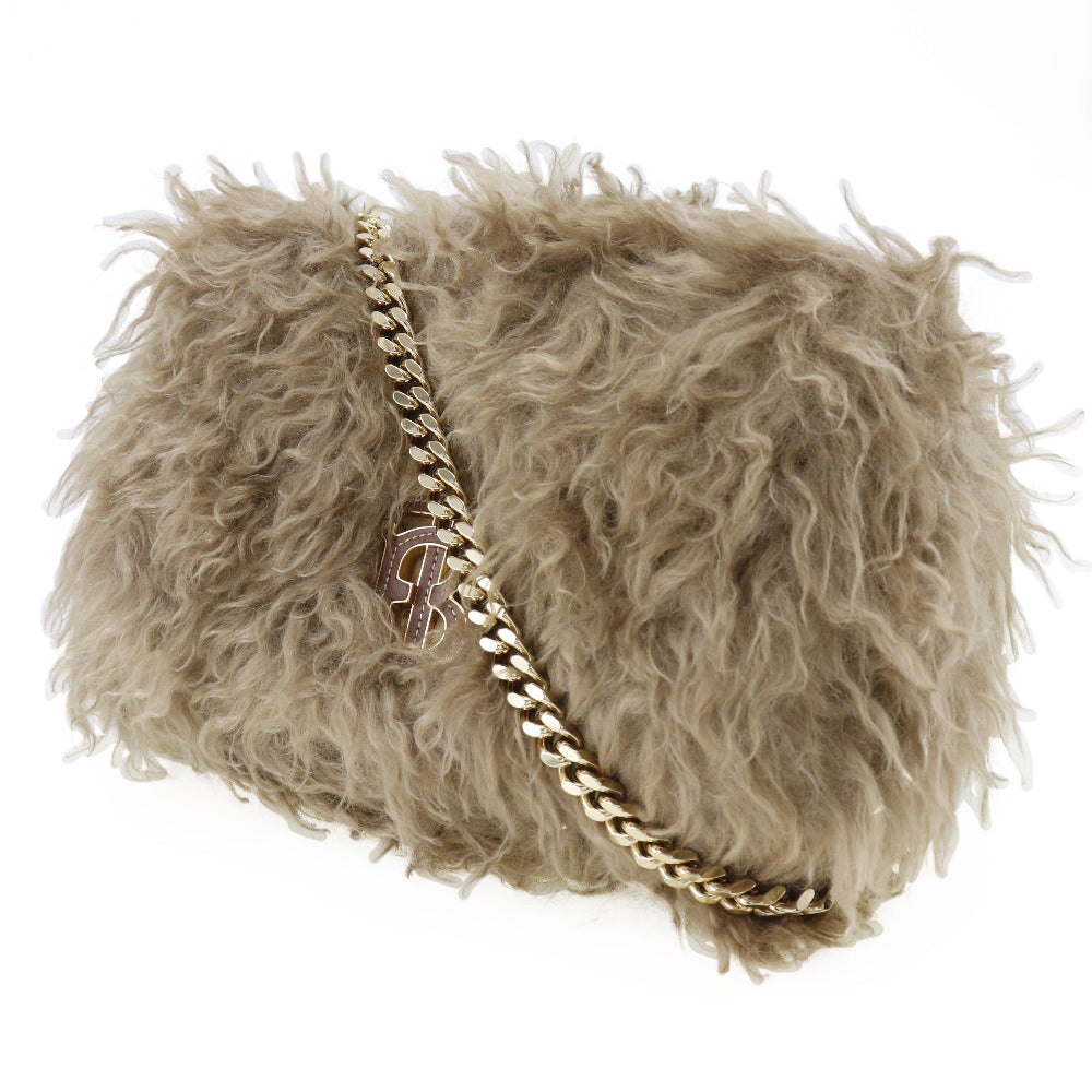 Burberry Lambskin Mohair Chain Shoulder Bag