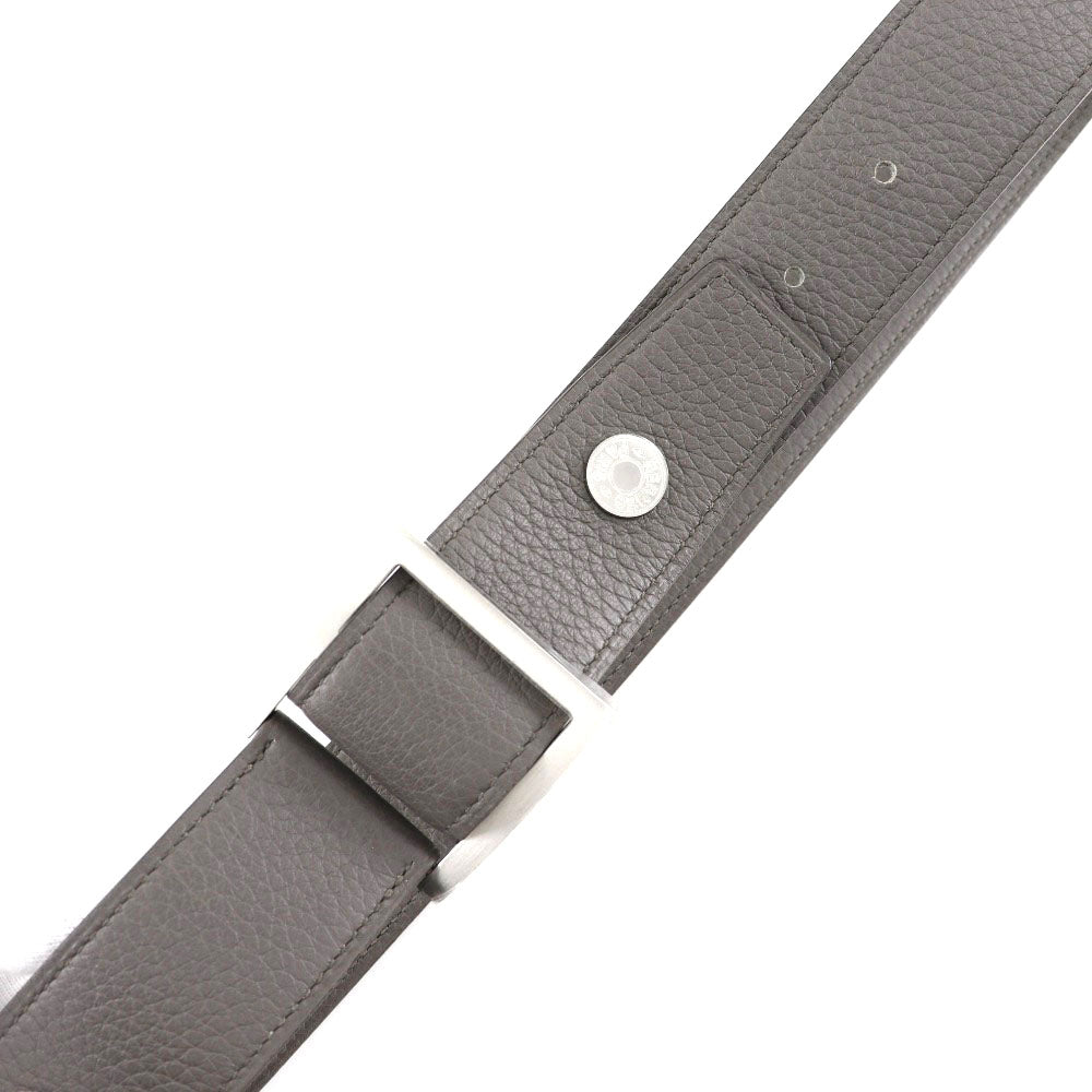 Hermes Taurillon Clemence Belt Gray