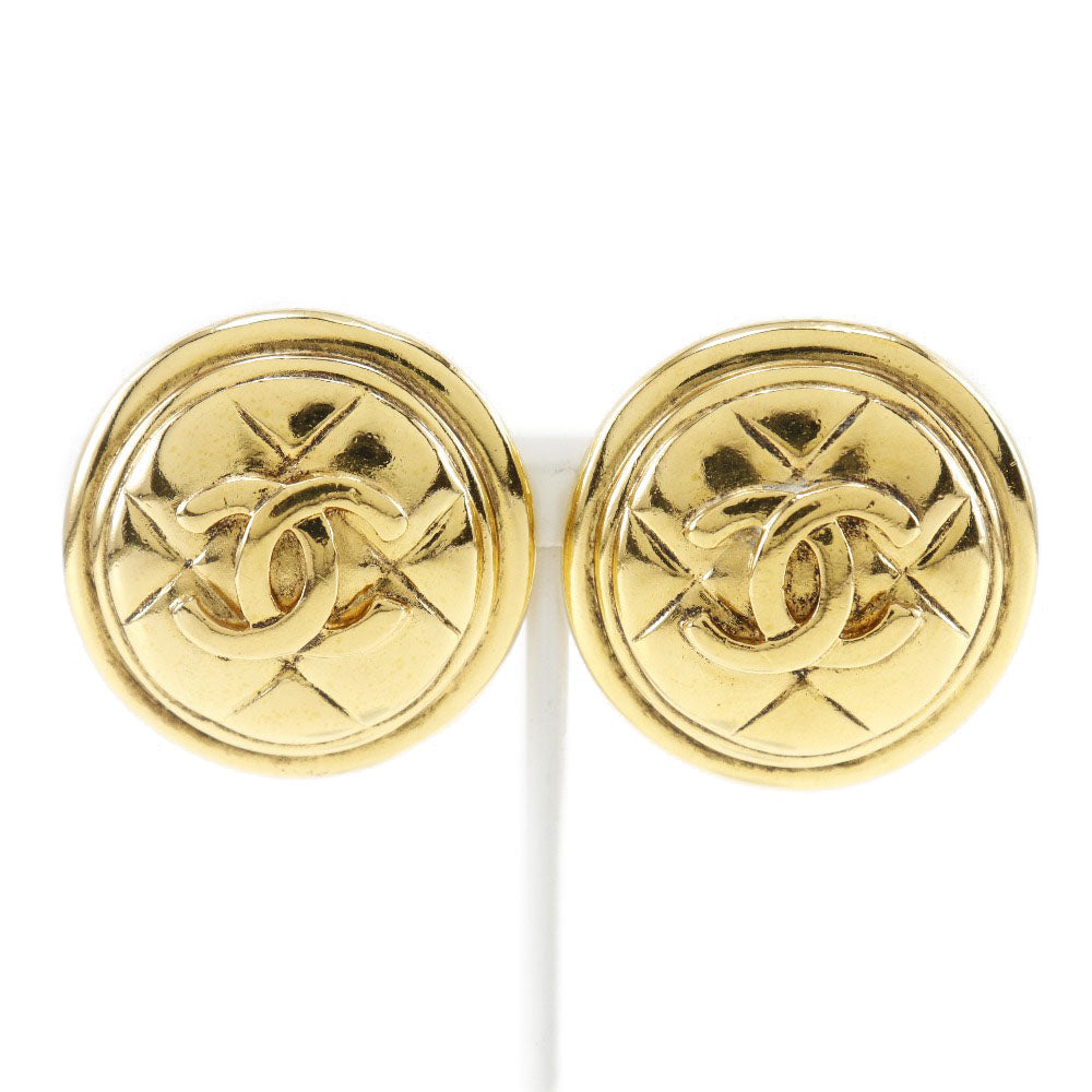 Chanel Coco Mark Gold Plated Earrings