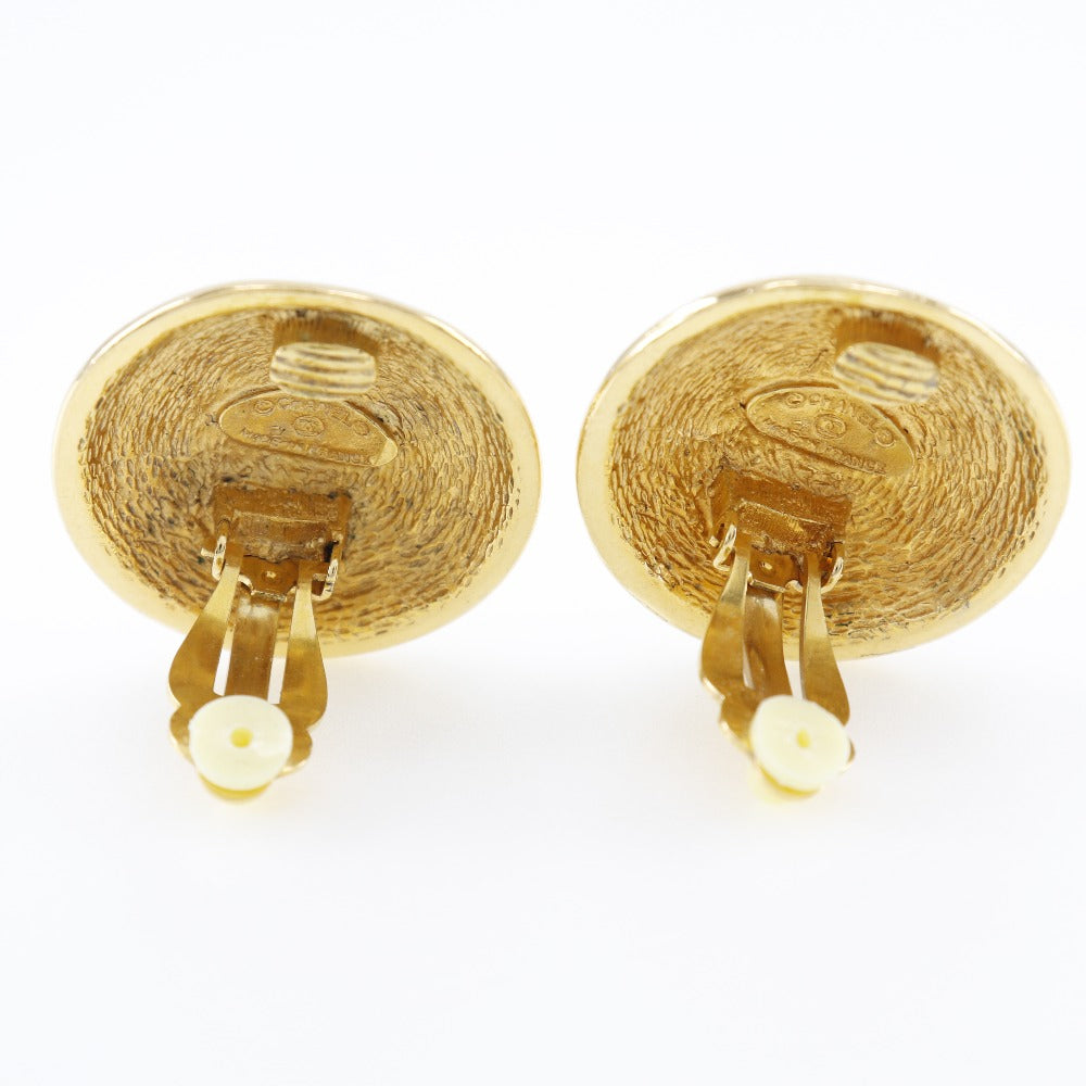 Chanel Coco Mark Gold Plated Earrings