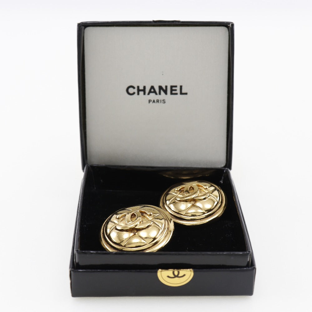 Chanel Coco Mark Gold Plated Earrings