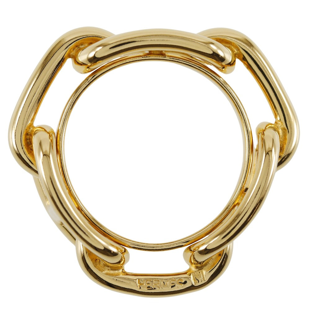 Hermes Gold Plated Scarf Ring