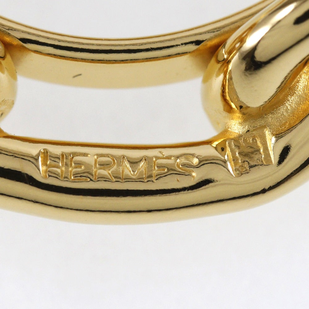 Hermes Gold Plated Scarf Ring