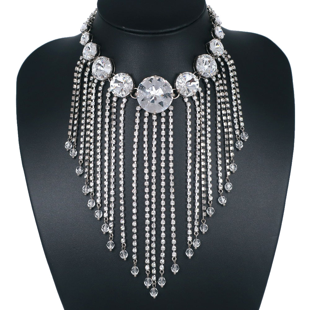 Miu Miu Chandelier Necklace 5JC195 Silver