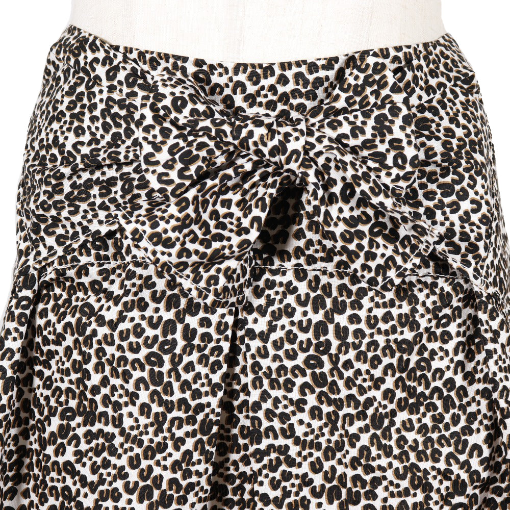 Louis Vuitton Leopard Ribbon Cotton Skirt