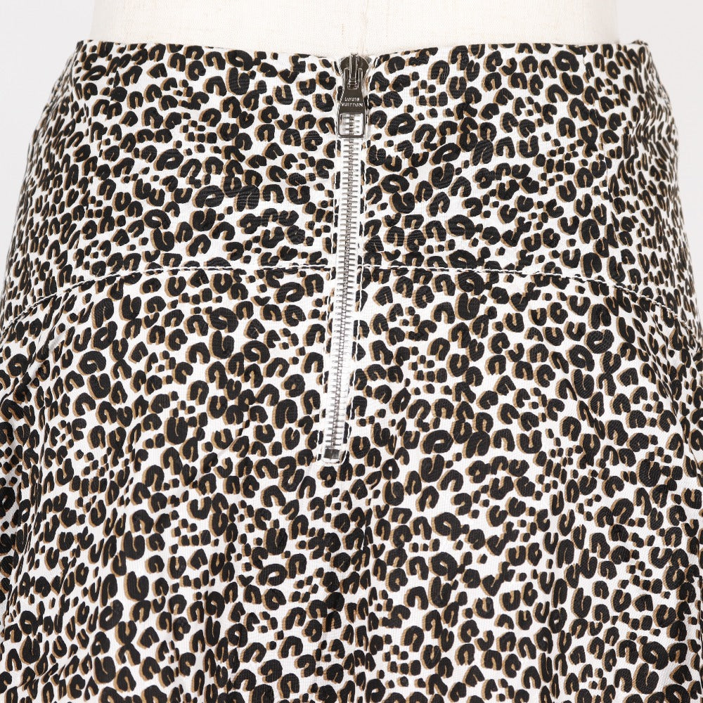 Louis Vuitton Leopard Ribbon Cotton Skirt