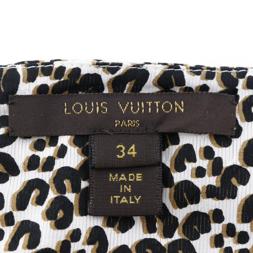 Louis Vuitton Leopard Ribbon Cotton Skirt