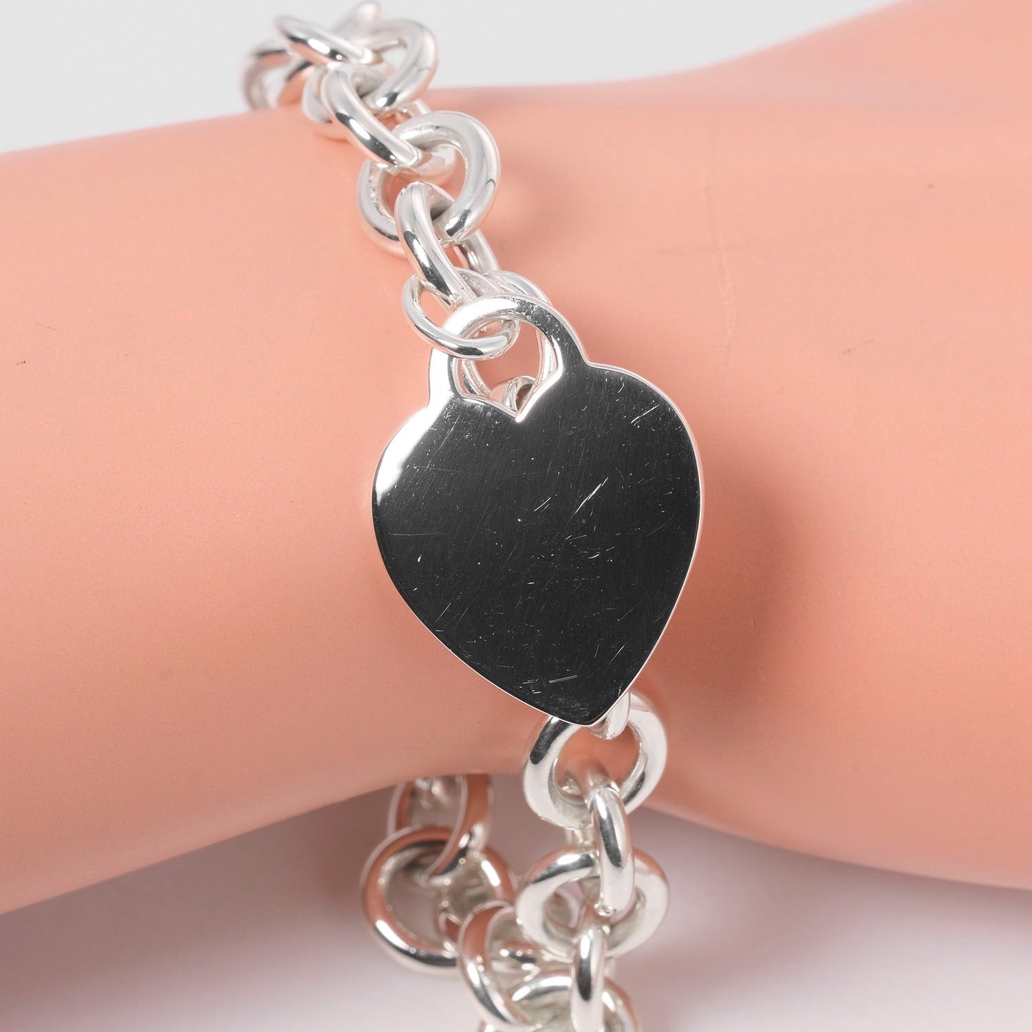 Tiffany & Co Silver 925 Heart Tag Bracelet