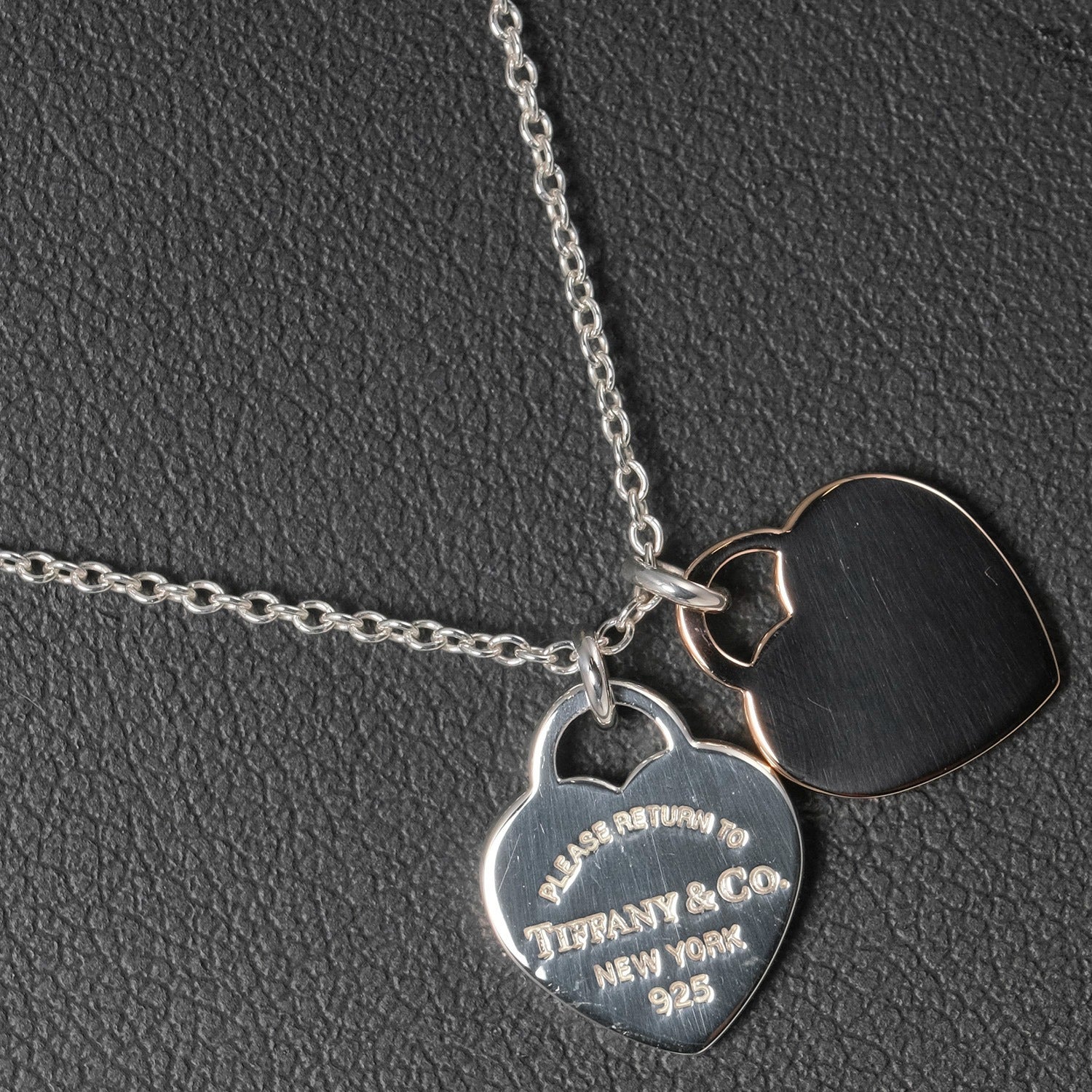 Tiffany & Co Silver 925 Rubedo Metal Heart Necklace