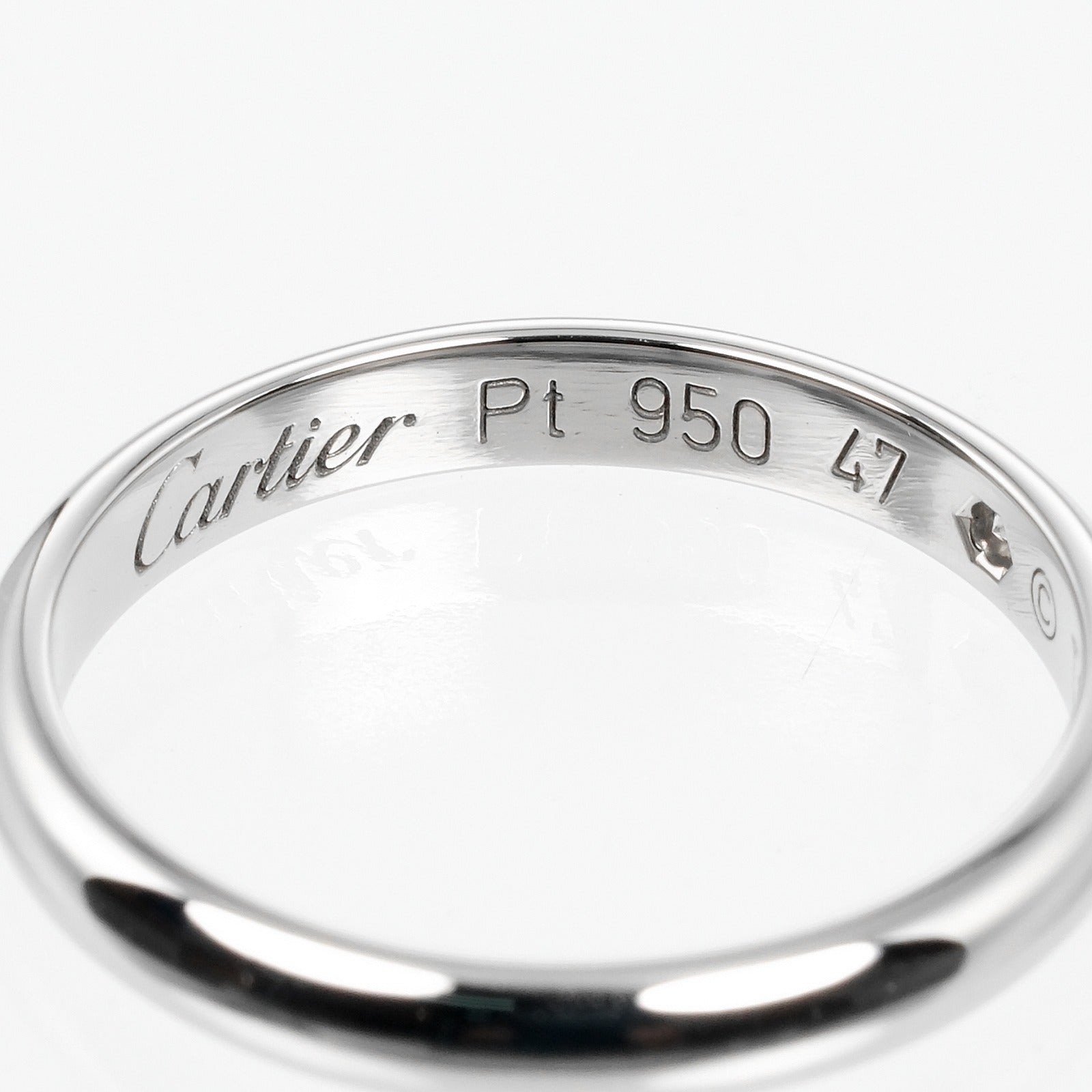 Cartier 1895 Wedding Ring Pt950 Diamond