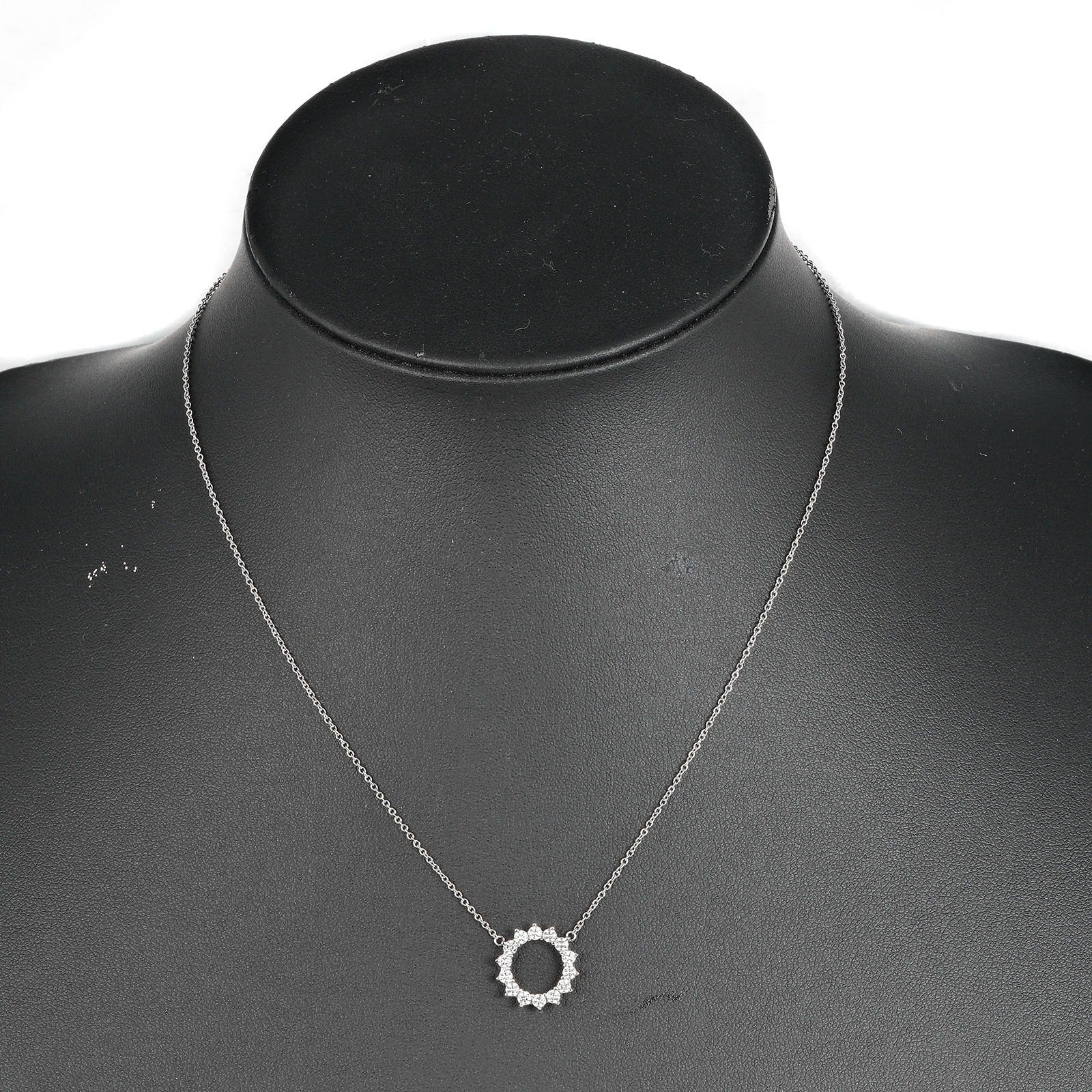 Tiffany & Co Platinum Diamond Open Circle Necklace