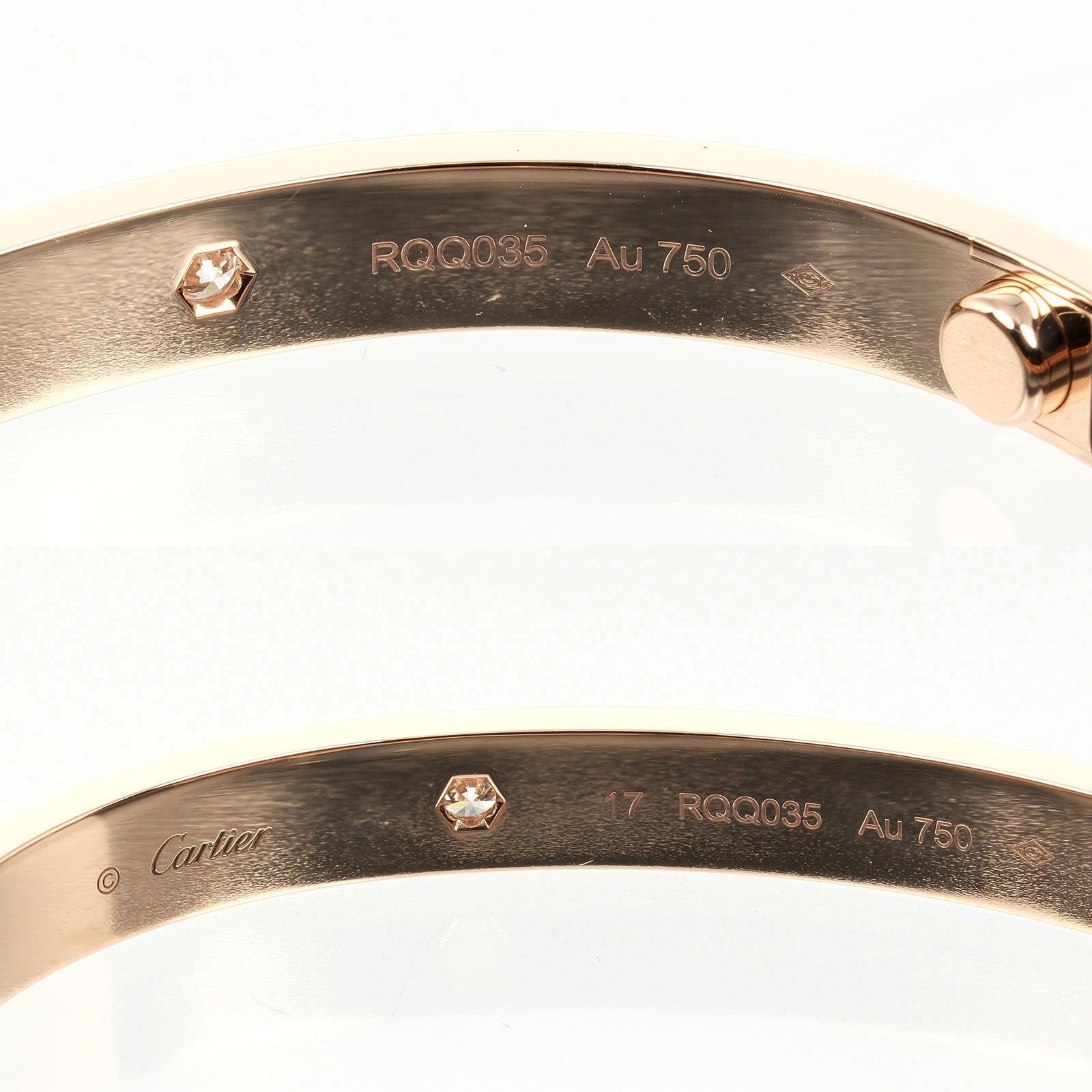 Cartier Love Bracelet K18 Pink Gold 4P Diamond