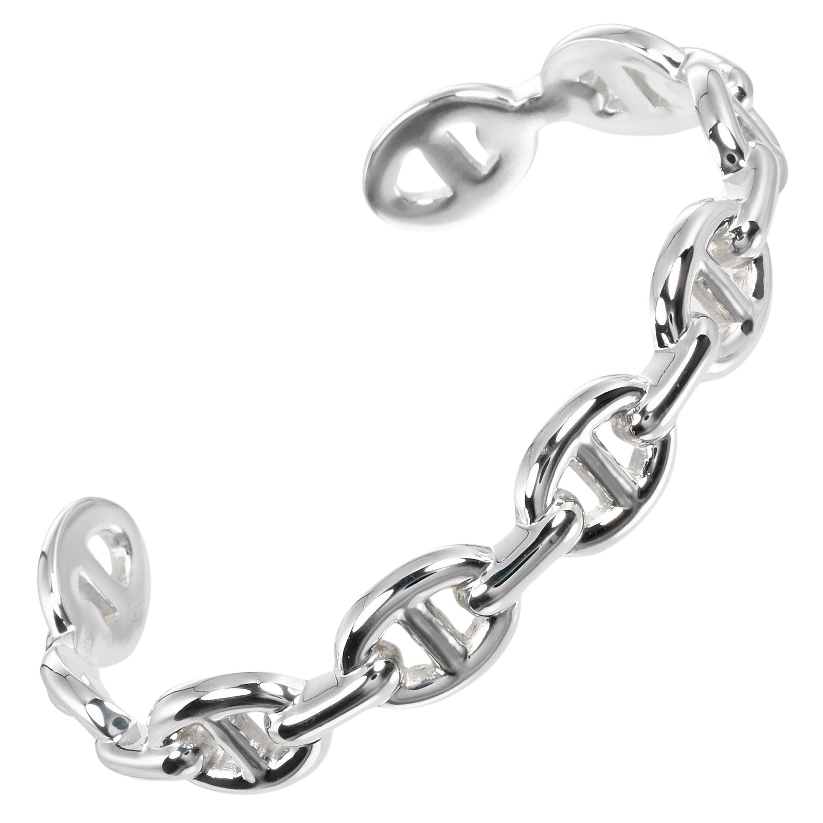 Hermes Silver 925 Chain D'Ancre Bracelet