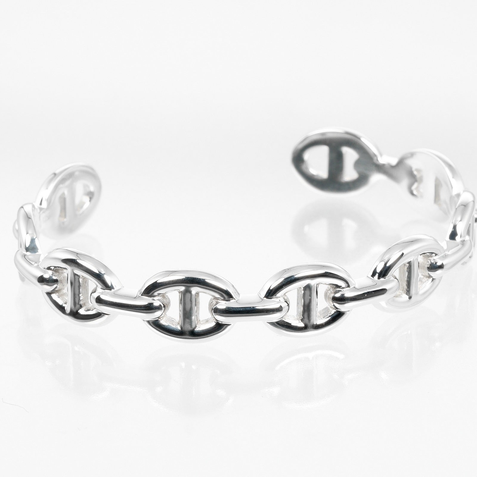 Hermes Silver 925 Chain D'Ancre Bracelet