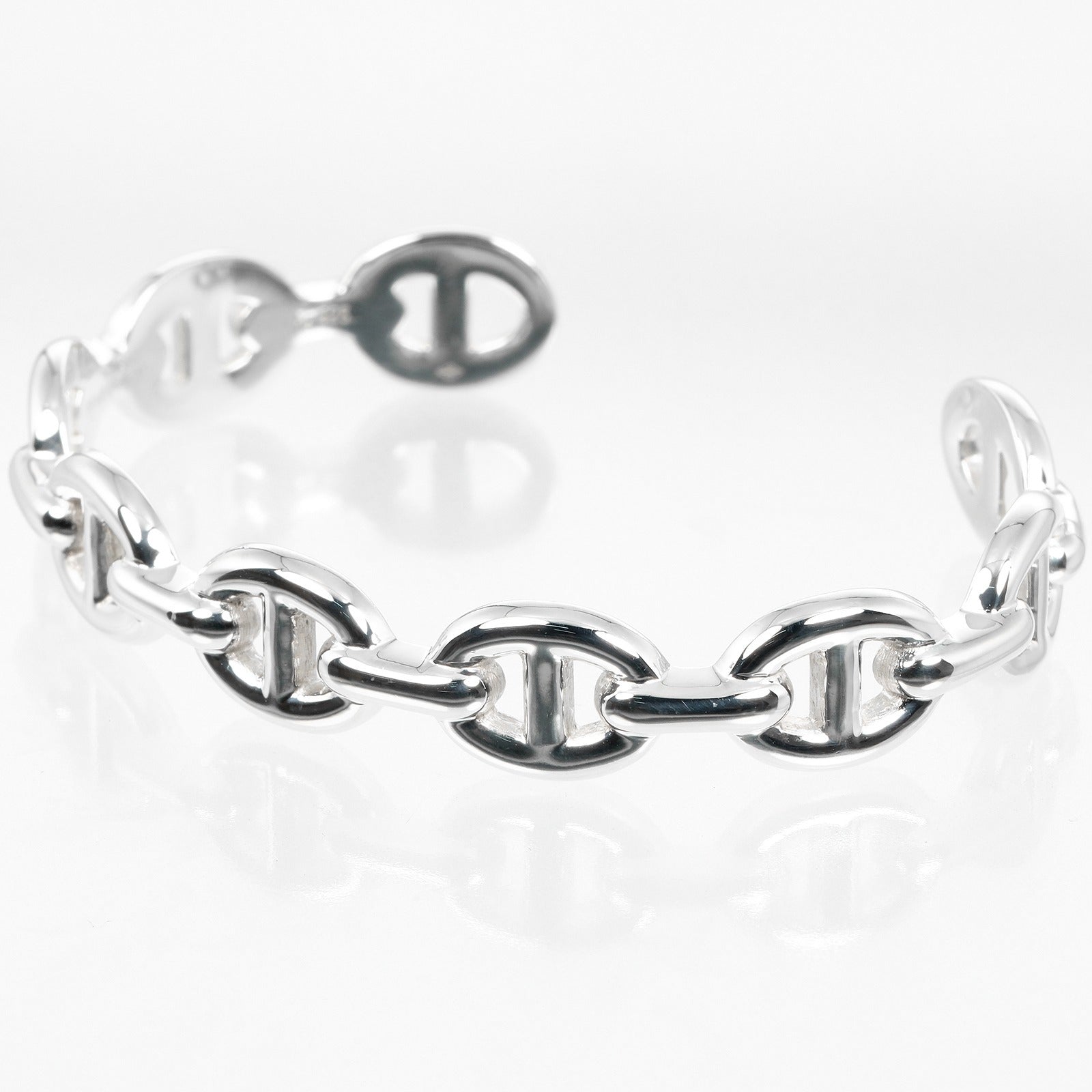 Hermes Silver 925 Chain D'Ancre Bracelet