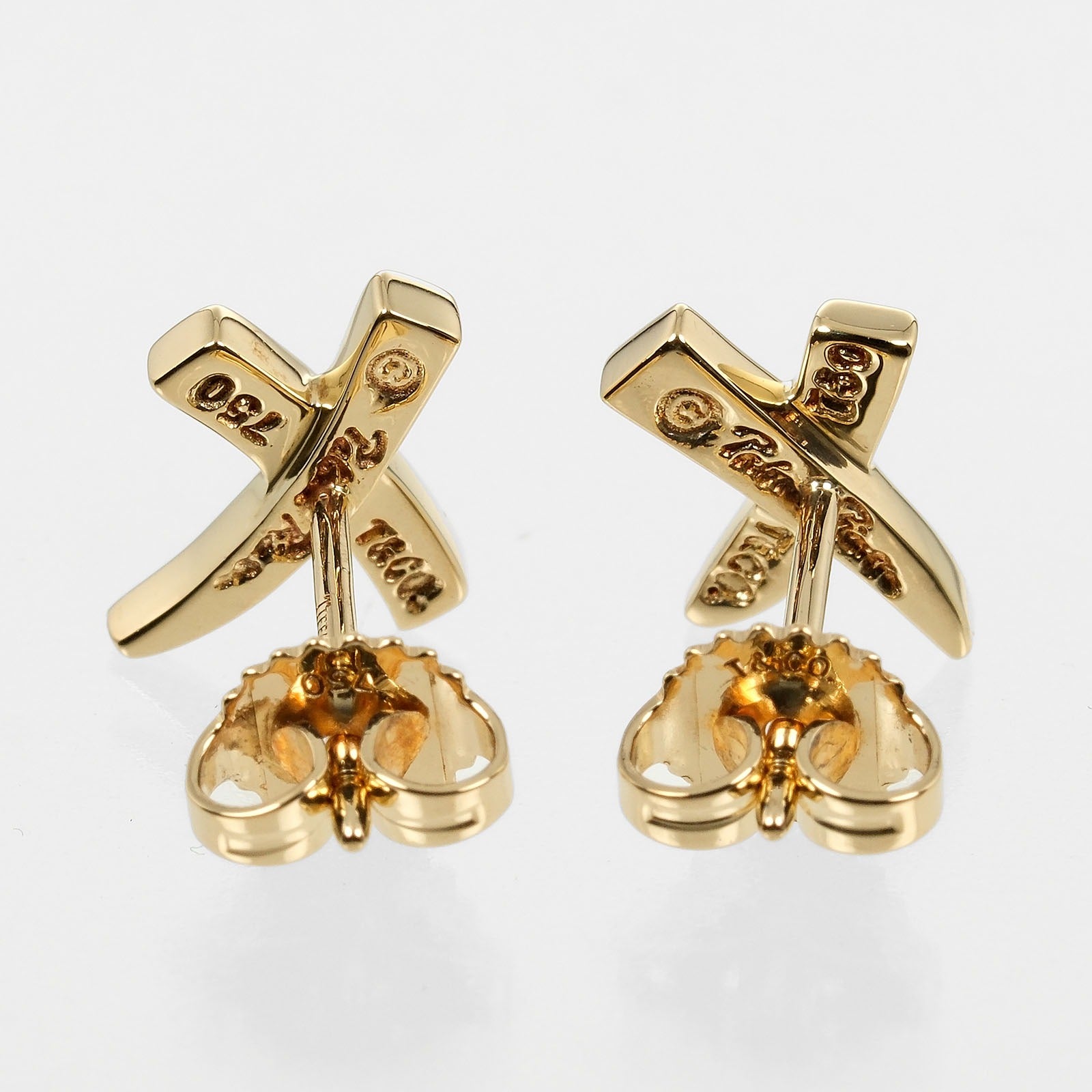 Tiffany & Co K18 Yellow Gold Kiss Earrings