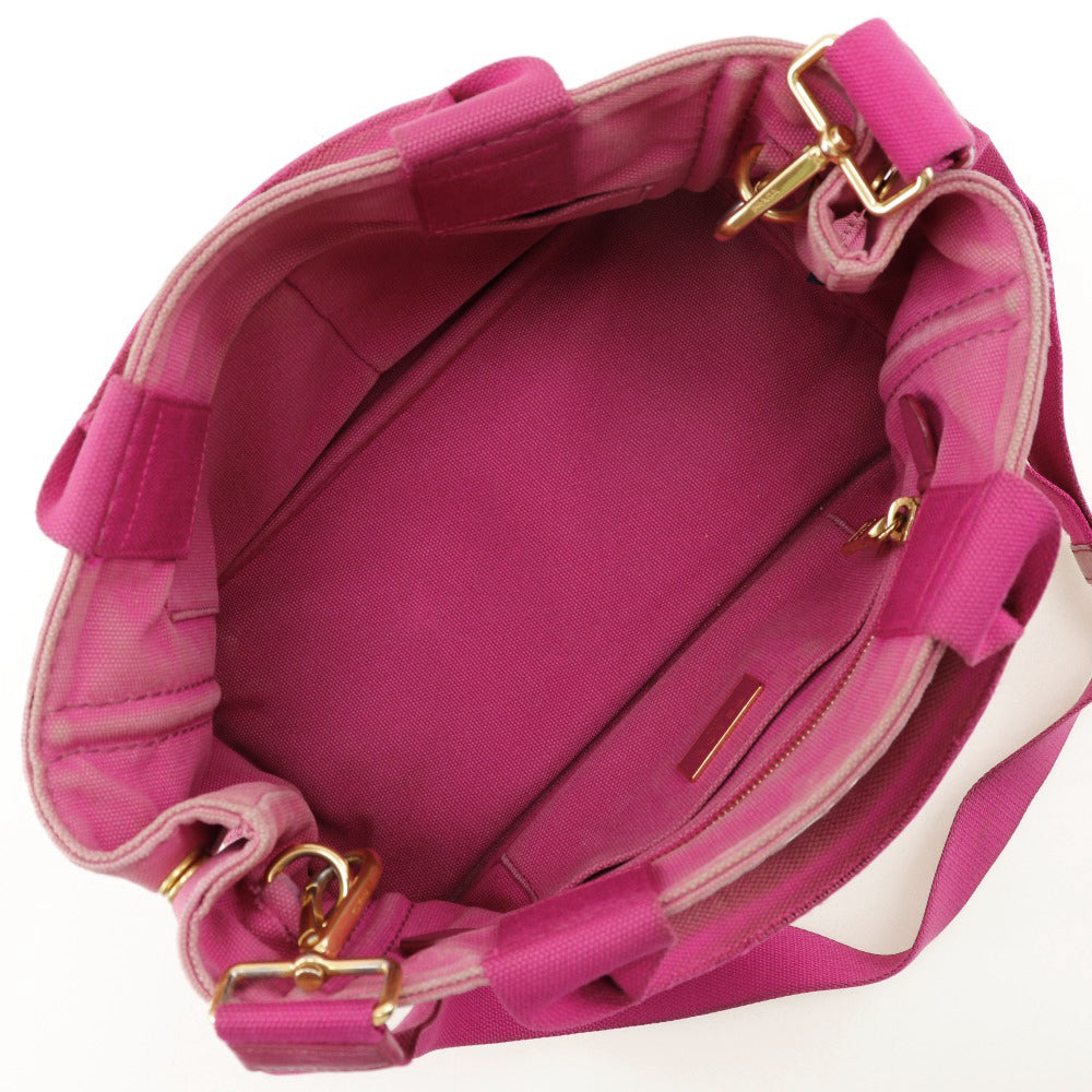 Prada Canapa Mini Canvas Handbag 2WAY Pink