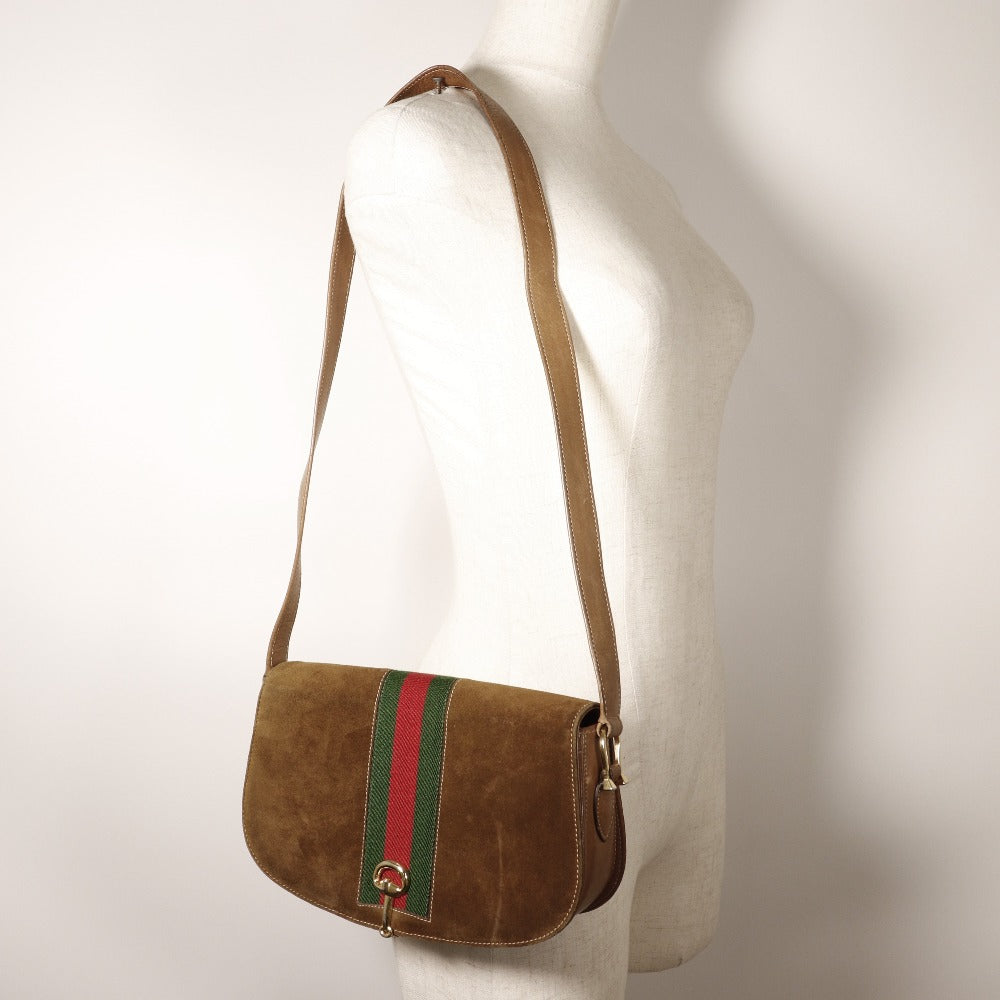 Gucci Suede Leather Shoulder Bag