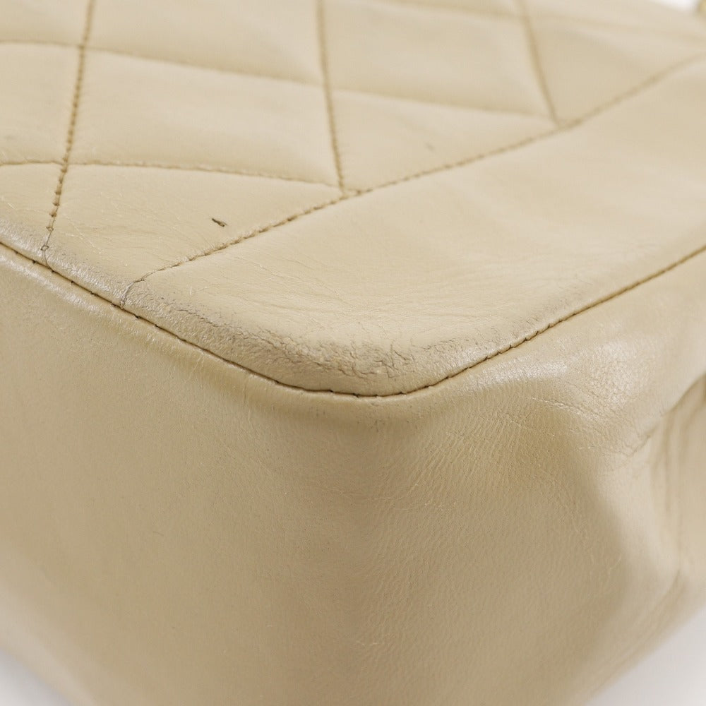 Chanel Diana Lambskin Shoulder Bag Beige