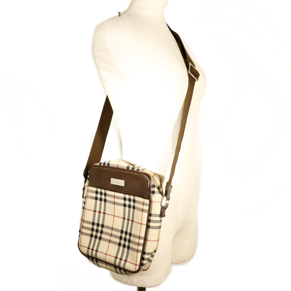 Burberry Nova Check Shoulder Bag Canvas Shoulder Bag in Very Good Condition