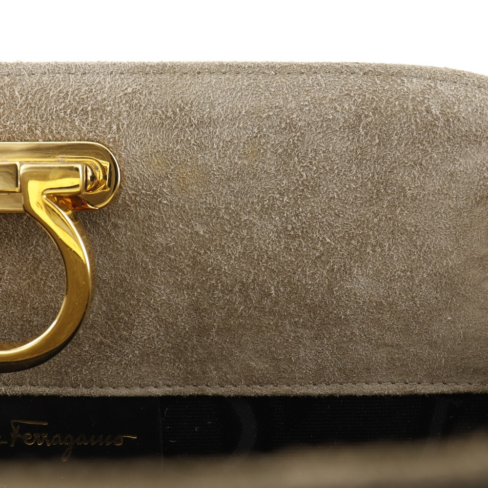 Salvatore Ferragamo Suede Chain Shoulder Bag