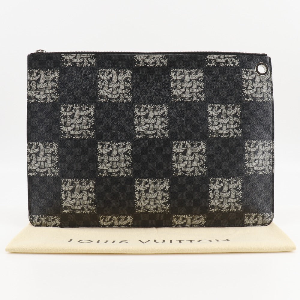 Louis Vuitton Damier Graphite Pochette Jour GM Clutch M61232