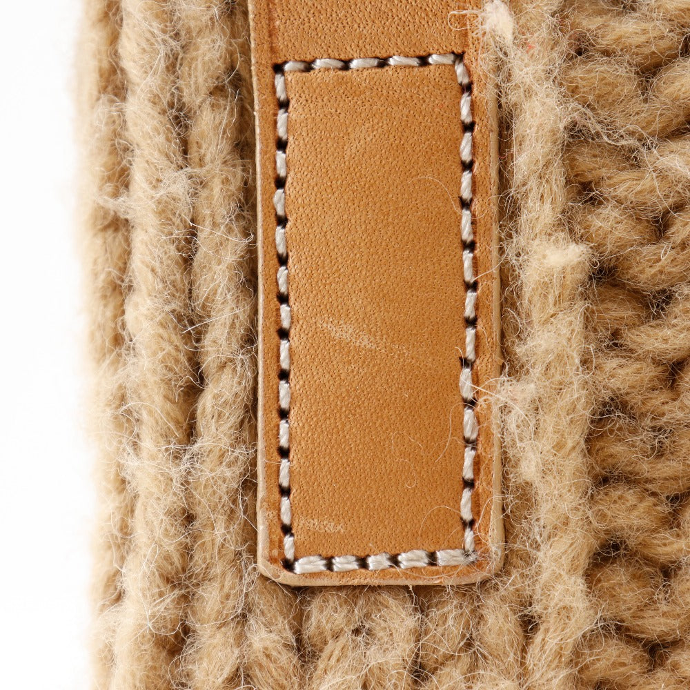 Burberry Wool Knit Shoulder Bag Beige