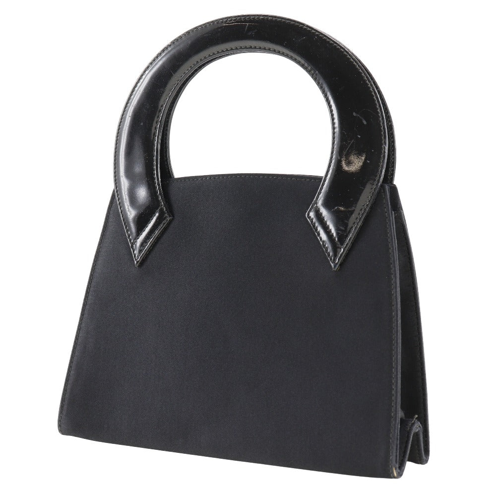 Salvatore Ferragamo Satin Handbag Black