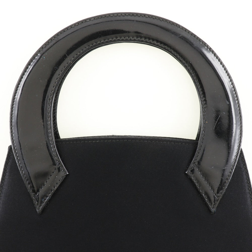 Salvatore Ferragamo Satin Handbag Black