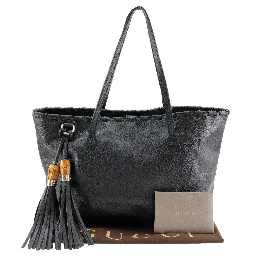 Gucci Bamboo Fringe Leather Tote Bag