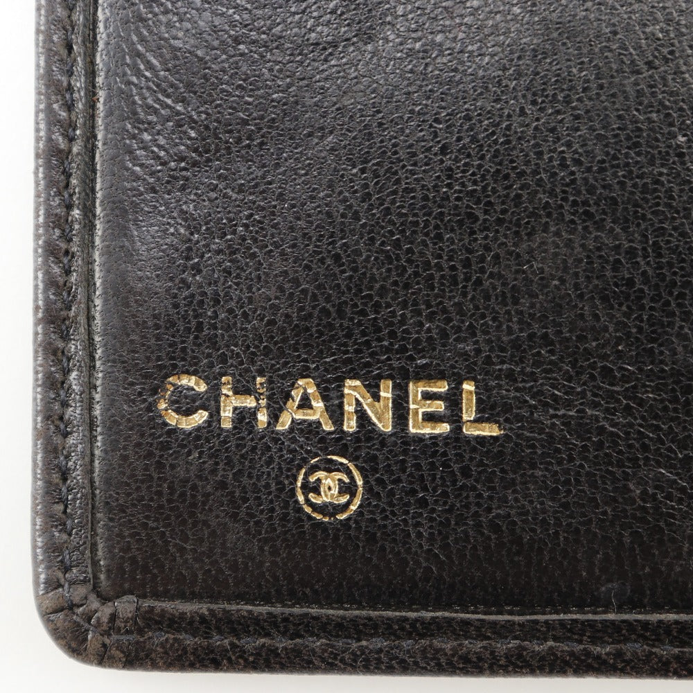 Chanel Leather Card Case Leather Business card case in Very Good Condition