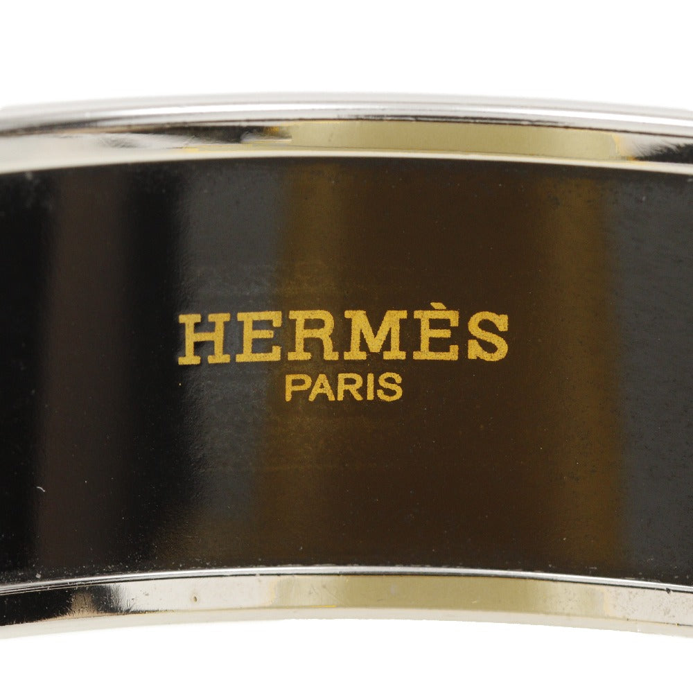 Hermes Enamel GM Bangle Silver Blue