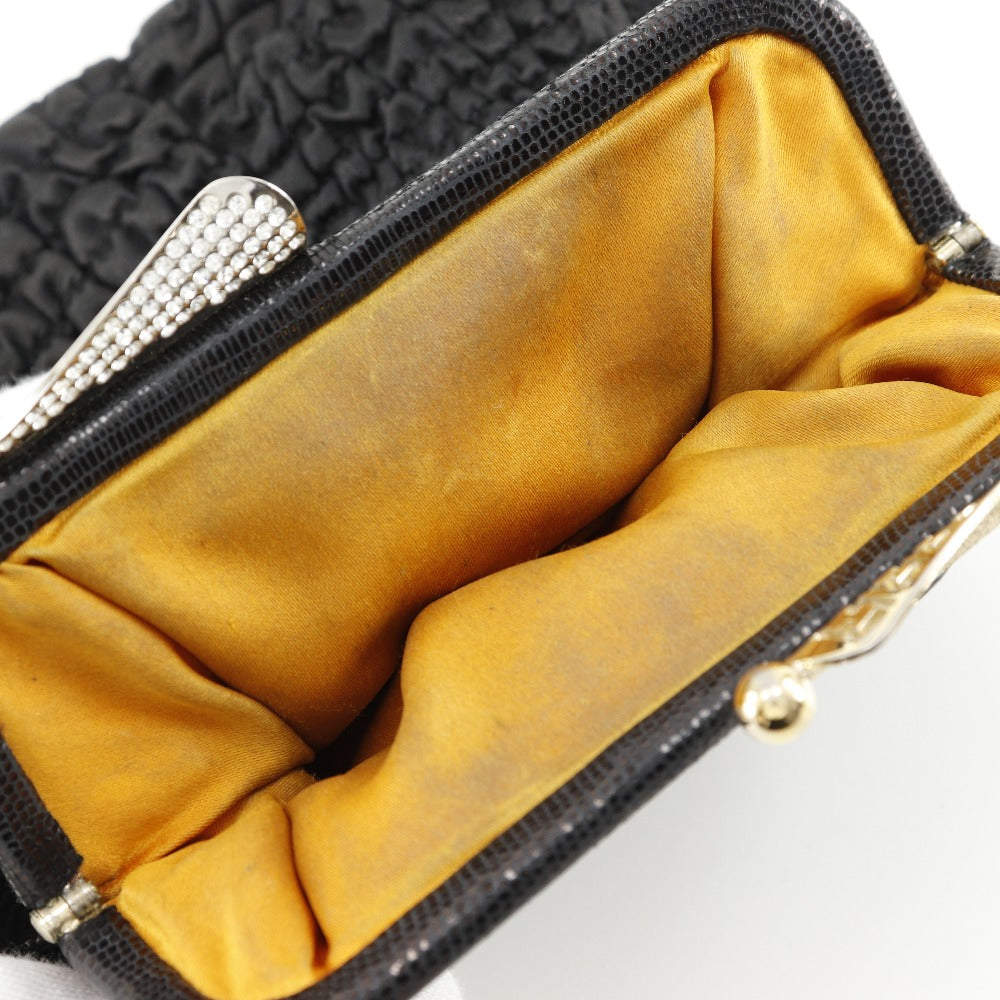 Fendi Ruffled Satin Clutch Bag Canvas Clutch Bag in Very Good Condition