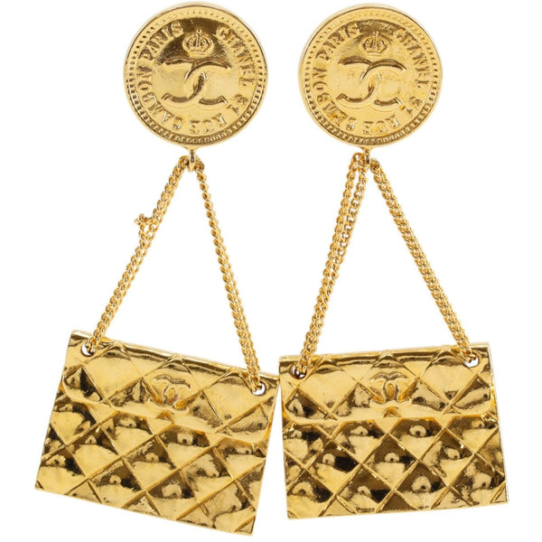 Chanel Coco Mark Matelasse Earrings