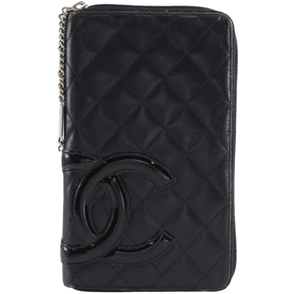 Chanel Cambon Organizer Calf Patent Long Wallet