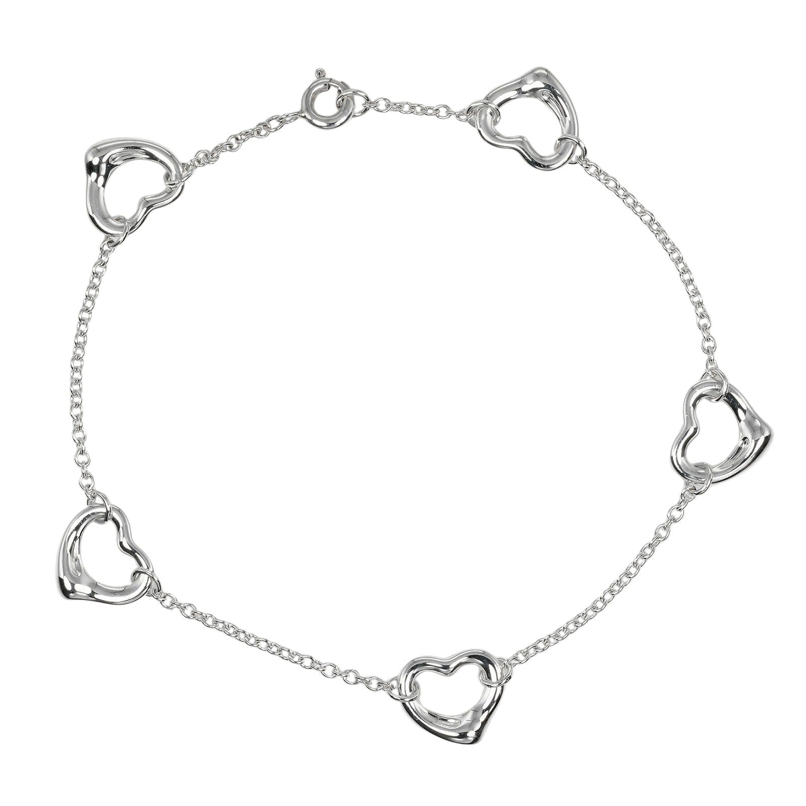 Tiffany & Co Open Heart Silver Bracelet