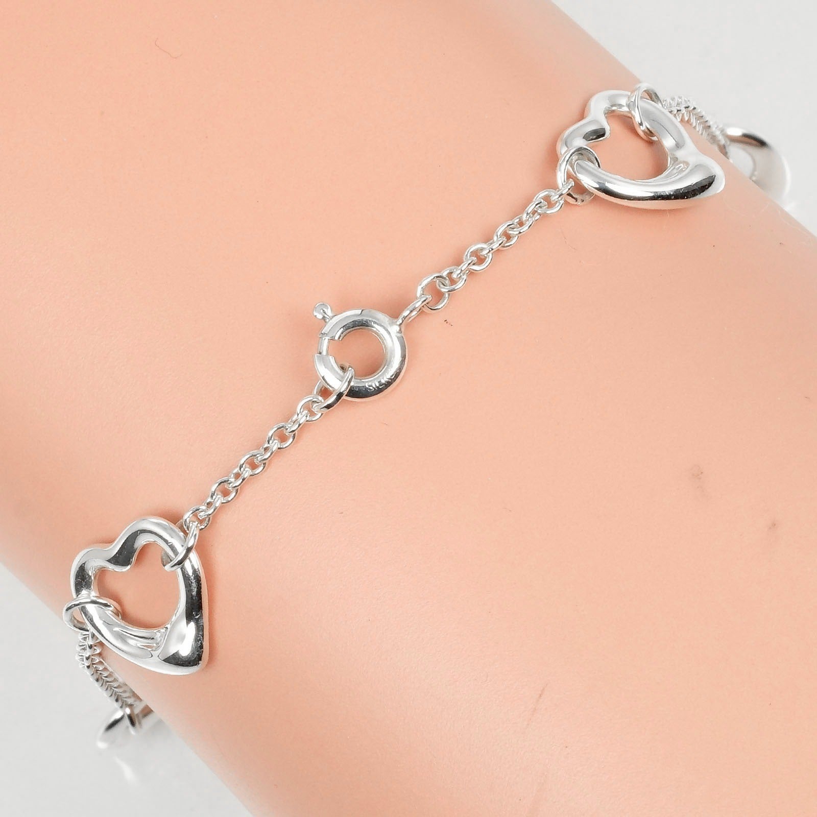 Tiffany & Co Open Heart Silver Bracelet