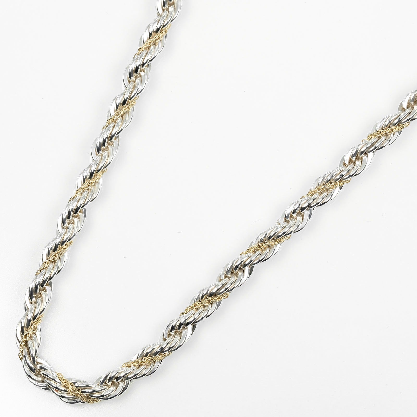 Tiffany & Co Silver 925/K18 Gold Twist Necklace