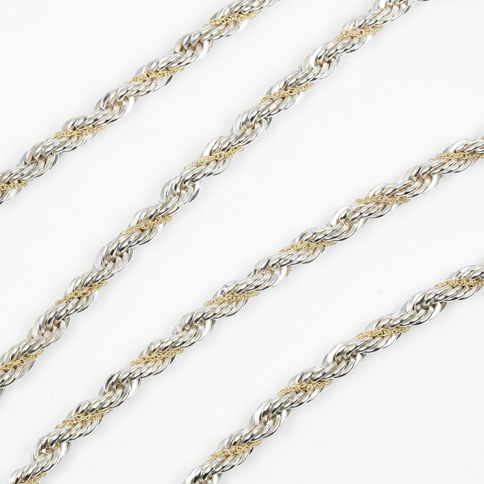 Tiffany & Co Silver 925/K18 Gold Twist Necklace