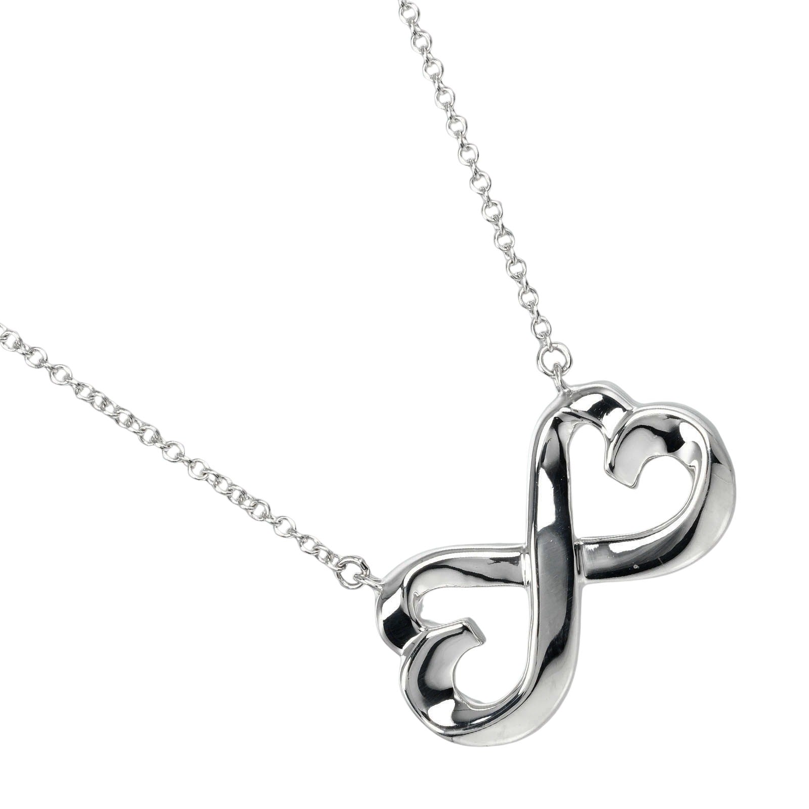 Tiffany & Co Silver Double Loving Heart Necklace