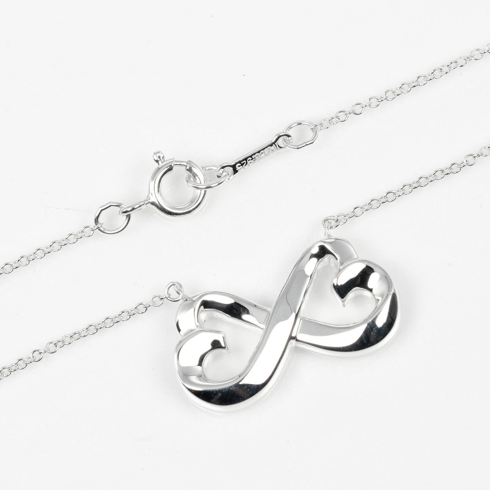 Tiffany & Co Silver Double Loving Heart Necklace