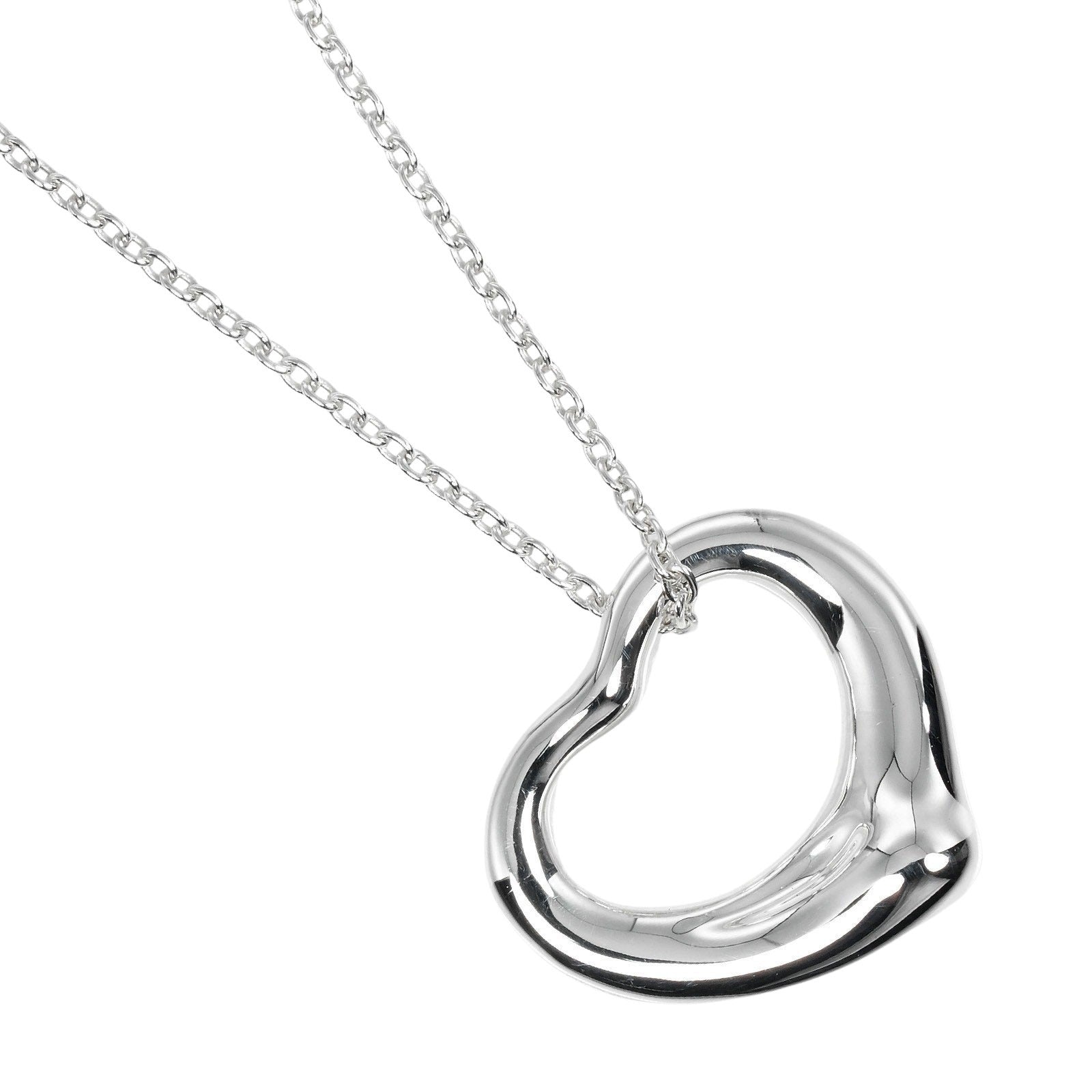 Tiffany & Co Silver 925 Open Heart Necklace