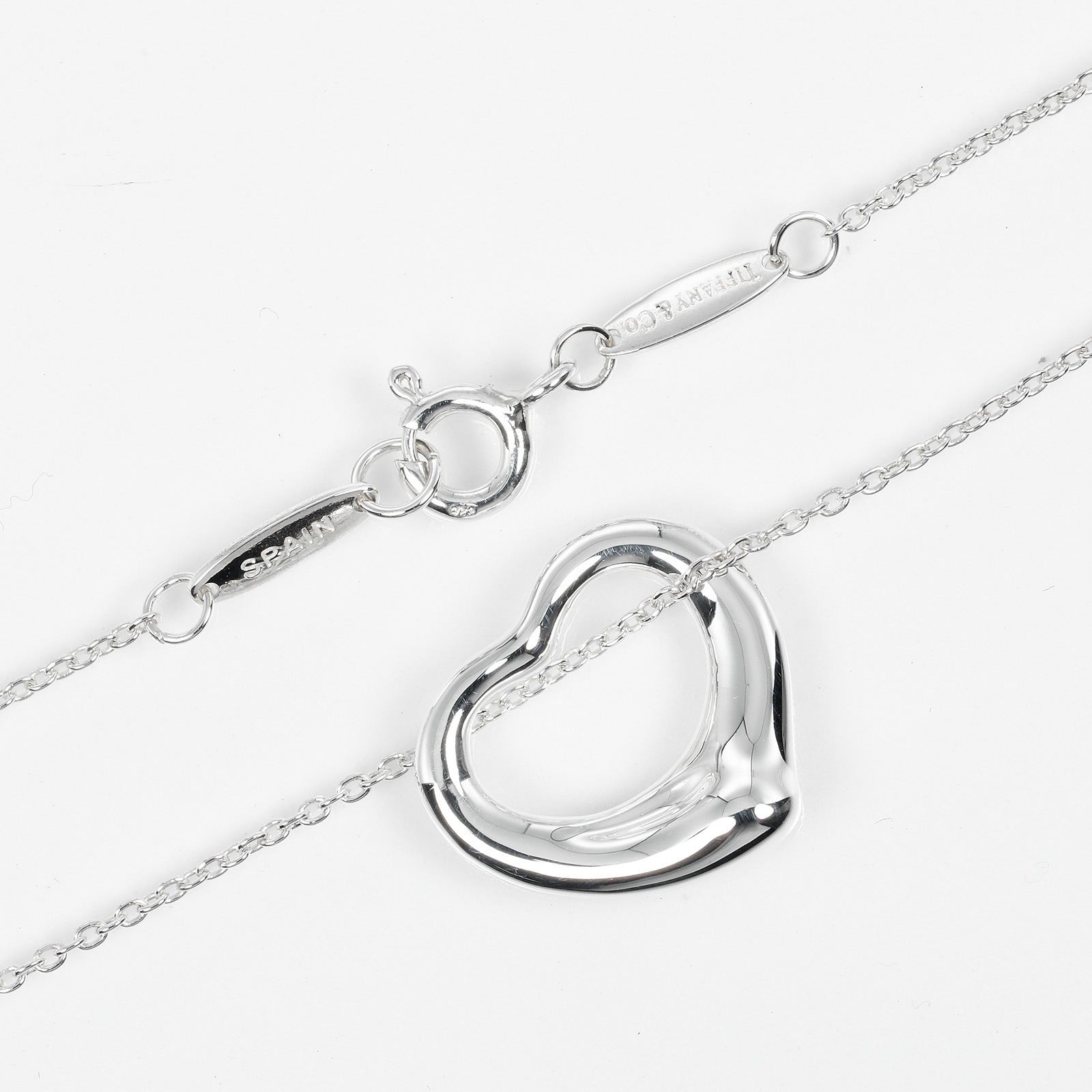 Tiffany & Co Silver 925 Open Heart Necklace