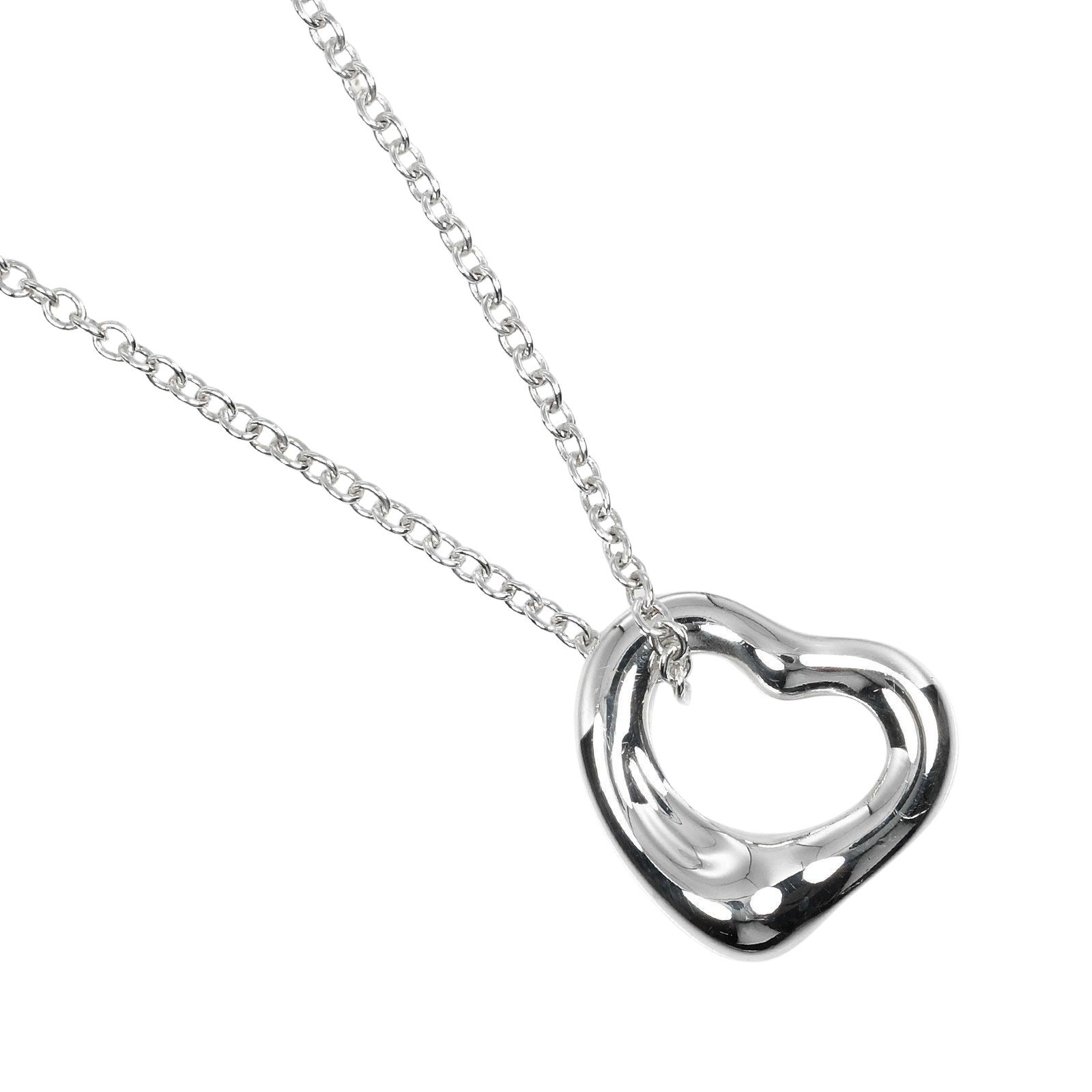 Tiffany & Co Silver Open Heart Necklace