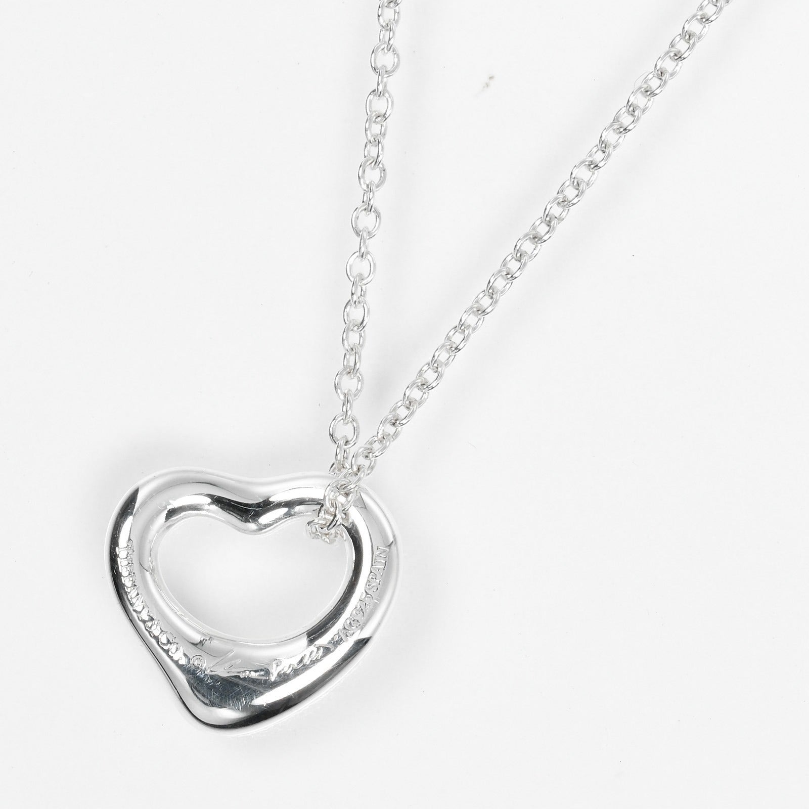 Tiffany & Co Silver Open Heart Necklace