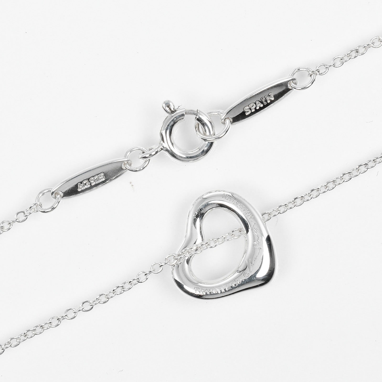 Tiffany & Co Silver Open Heart Necklace